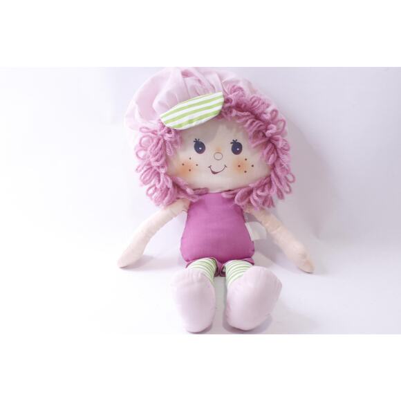 Raspberry Tart, Plush Rag Doll, Missing Dress, Strawberry Shortcake, 1980s, - Picture 1 of 3